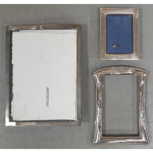 12 - Three Edwardian silver fronted photo frames (3)