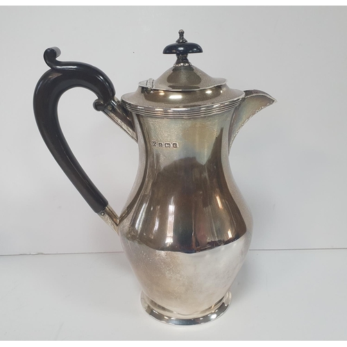 1 - Silver coffee/hot water pot, Birmingham 1918,

20 cm tall,          471 grams gross