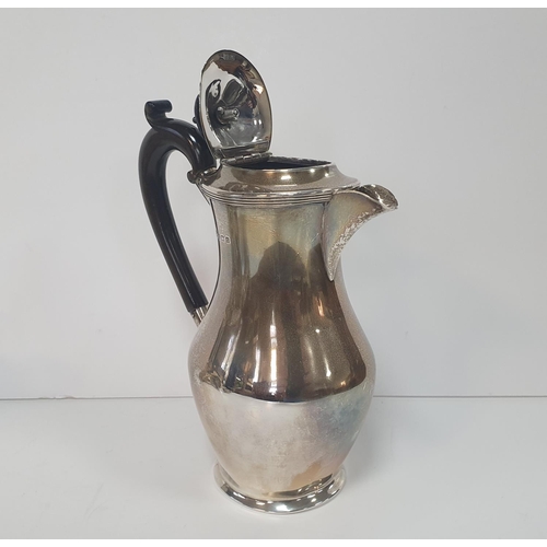 1 - Silver coffee/hot water pot, Birmingham 1918,

20 cm tall,          471 grams gross