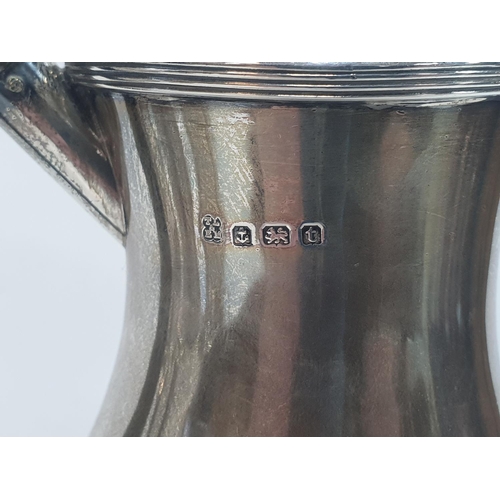 1 - Silver coffee/hot water pot, Birmingham 1918,

20 cm tall,          471 grams gross