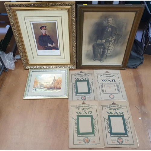 50 - Collection of war mementos to include an antique photograph, WW1 