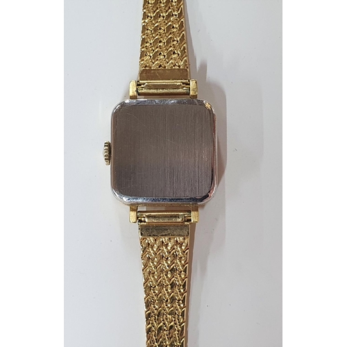 89 - Ladies square faced Tissot wrist watch with original case