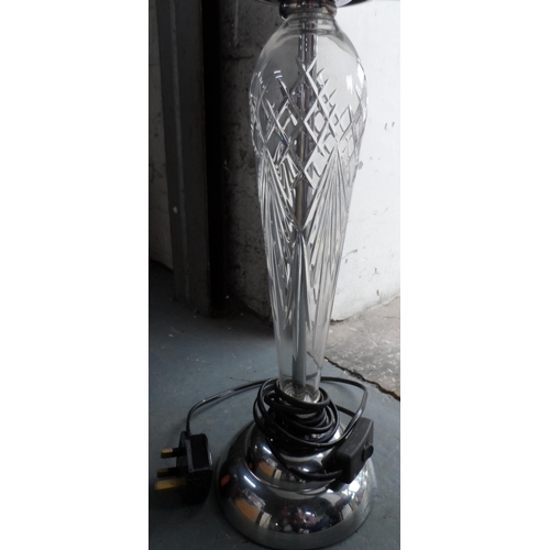 213 - Two cut-glass table lamps (2)