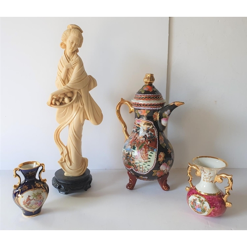 191 - Collection of ceramics and glass including pottery vases & Caithness cut glass bowls (Qty)