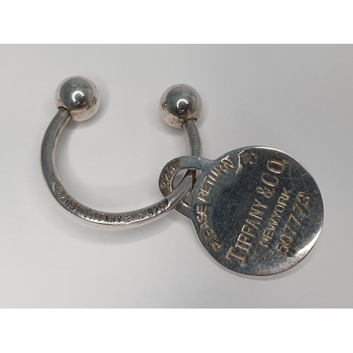 2 - Tiffany & Co silver horseshoe key ring