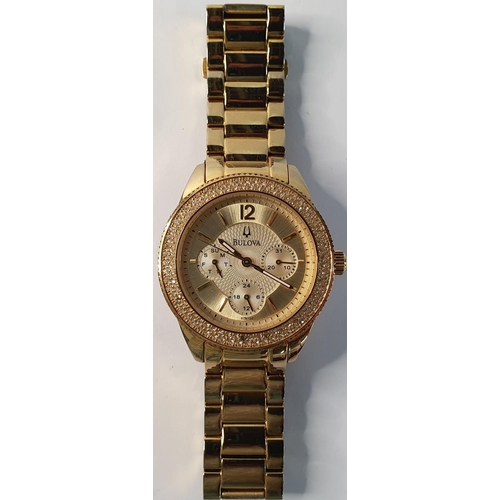 33 - Ladies Bulova wrist-watch with metal strap,

No box