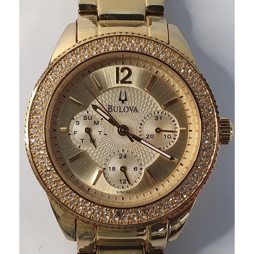 33 - Ladies Bulova wrist-watch with metal strap,

No box