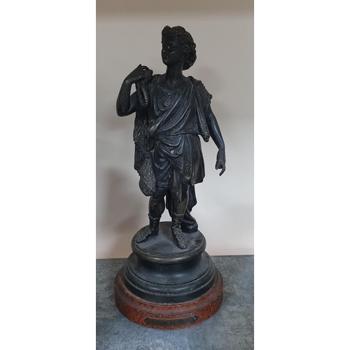 228 - Pair of spelter figures together with vases etc (Qty)