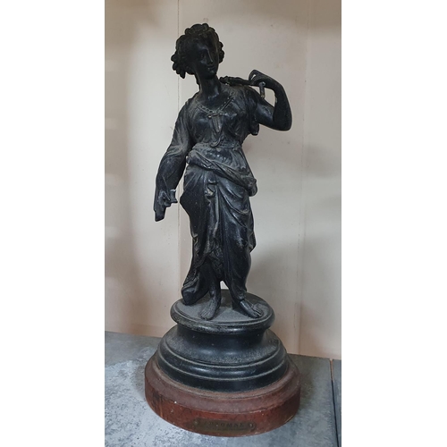 228 - Pair of spelter figures together with vases etc (Qty)