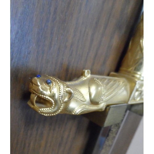 210C - Franklin Mint - The sword of Charlemagne (Charles the great) - Including oak wooden wall display - H... 