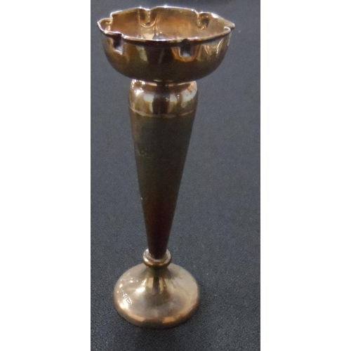 3 - Silver bud vase with weighted base, Birmingham 1909