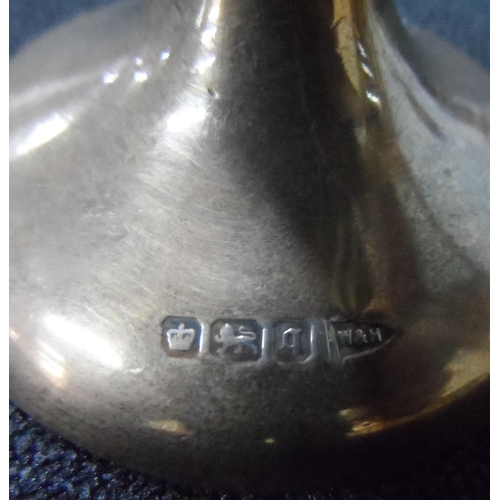 3 - Silver bud vase with weighted base, Birmingham 1909