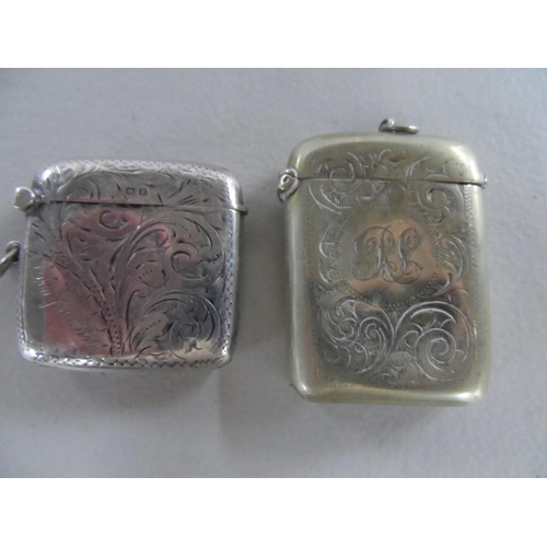 9 - Two antique silver Vespa cases (2)