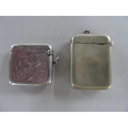 9 - Two antique silver Vespa cases (2)