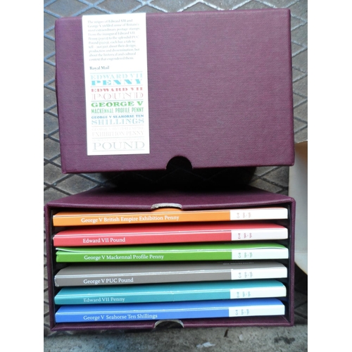 13 - Royal Mail sterling silver ingot stamp replica collection including Edward VII penny & pound, George... 