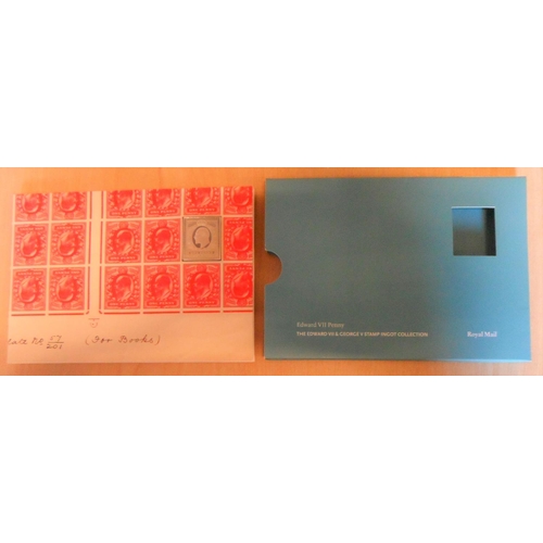 13 - Royal Mail sterling silver ingot stamp replica collection including Edward VII penny & pound, George... 