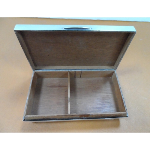 14 - Birmingham 1966 silver covered, cigarette box