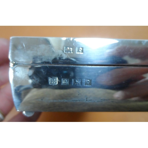 14 - Birmingham 1966 silver covered, cigarette box