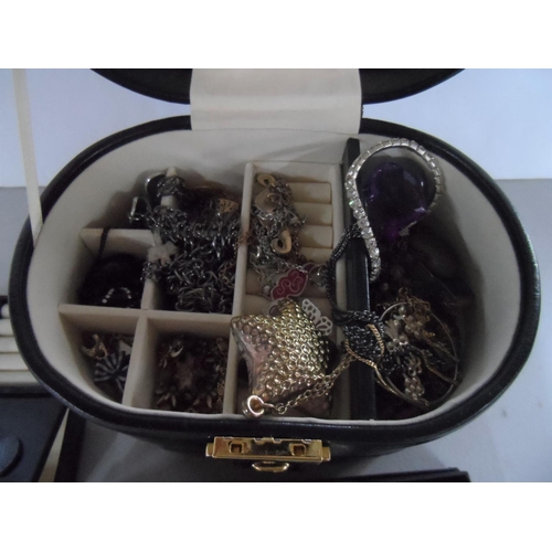37 - Fine quality ladies jewellery travel case stuffed full of ladies costume jewellery