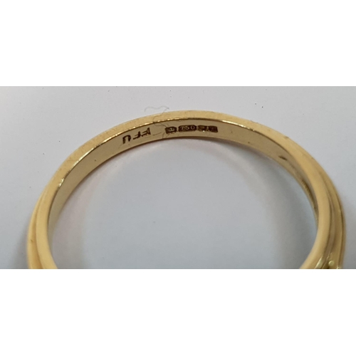 39 - 18ct yellow gold ring set with an oval cut Emerald surrounded by 8 round cut diamonds.

Gross weight... 