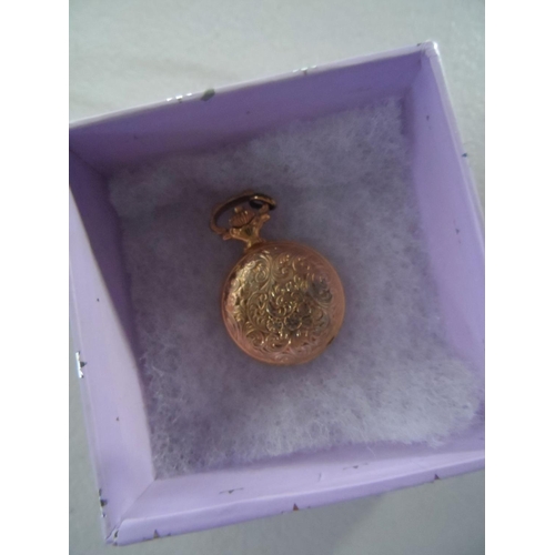 61 - Ladies gilt metal small pocket watch by Ciro