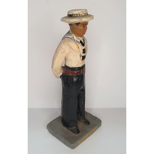95 - Early 20thC Barbados ceramic figure of a Barbados harbour police figure (a/f),

22 cm tall