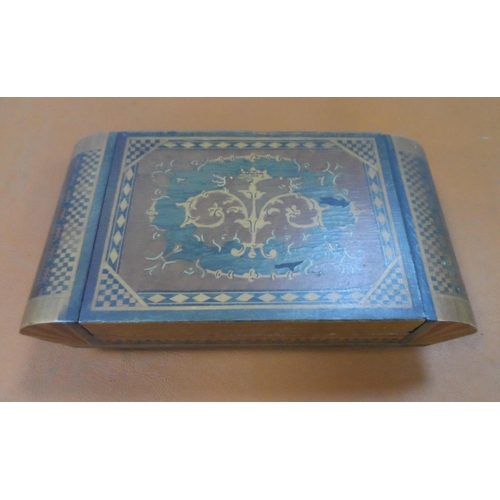 124 - Edwardian wind up music box/trinket box