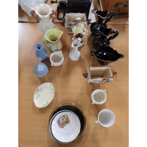 135 - Large collection of collectables to include a bullet, modern glass, stoneware & glassware bottles an... 