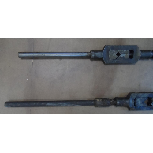 402 - Two ex-military tap wrenches (2) 

115cm