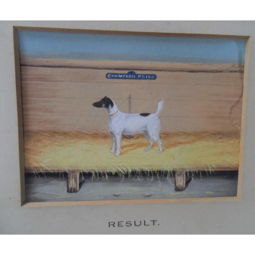 586 - Jack Russell Terriers 1886 x 4 Paintings American Kennel Club Prize Giving by A Stevenson (USA 19th/... 