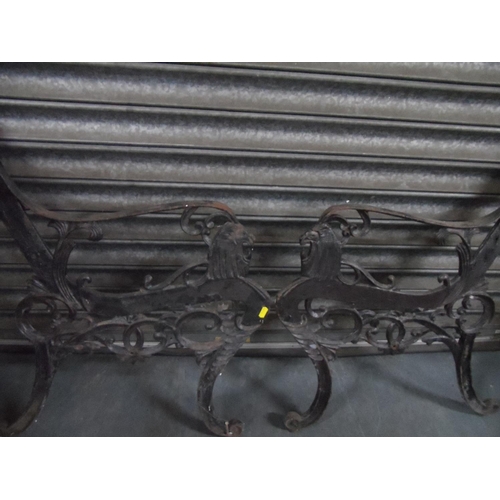 408 - Pair of cast iron bench ends, (2)