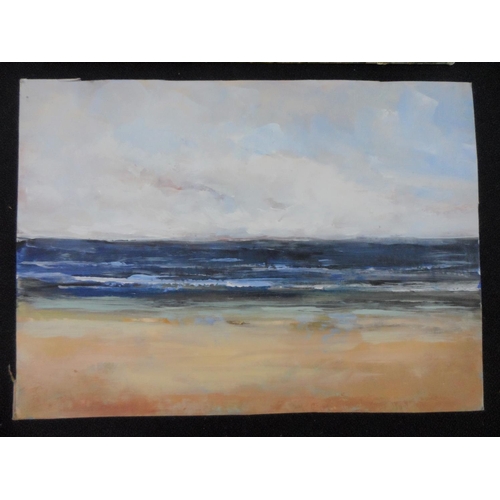 693 - Two unsigned 20thC post-impressionist coastal oils, both unframed (2),

Approx ave size is 17 x 24 c... 