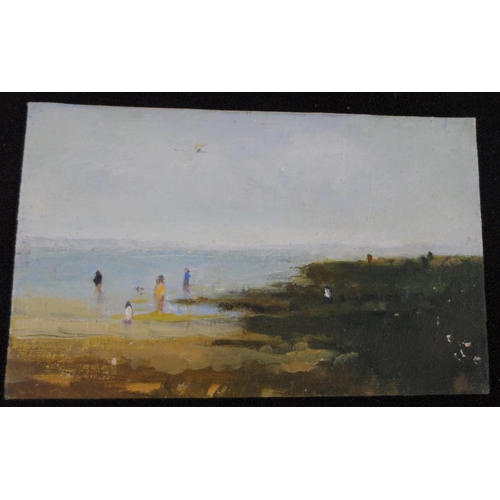 693 - Two unsigned 20thC post-impressionist coastal oils, both unframed (2),

Approx ave size is 17 x 24 c... 