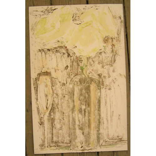 700 - 3 Peter Collins (1923-2001) modernist abstract oils on paper, still-life studies,

Approx average si... 