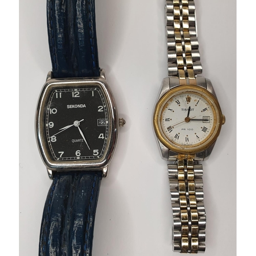 79 - Tissot PR100 wristwatch together with a Sekonda  example (2)