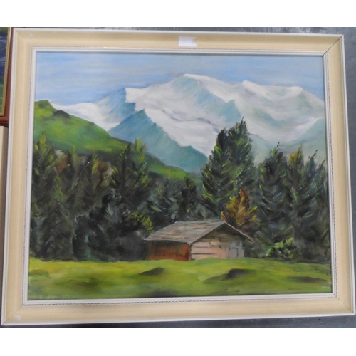 711 - Four, M Holland 1990s, oil on board landscape paintings, all framed (4)