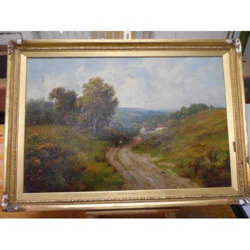 579 - Unsigned 19thC Norwich school oil on canvas, 