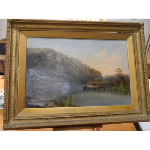 759 - Indistinctly signed Edwardian oil on canvas, 