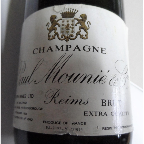 383 - Rare bottle of Paul Mounie champagne