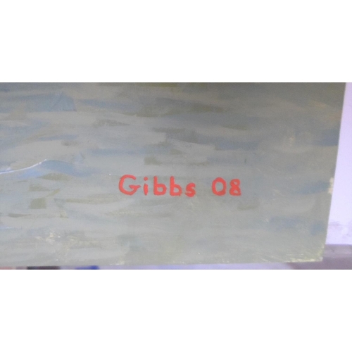 677 - G B Gibbs 2008 oil on board, 