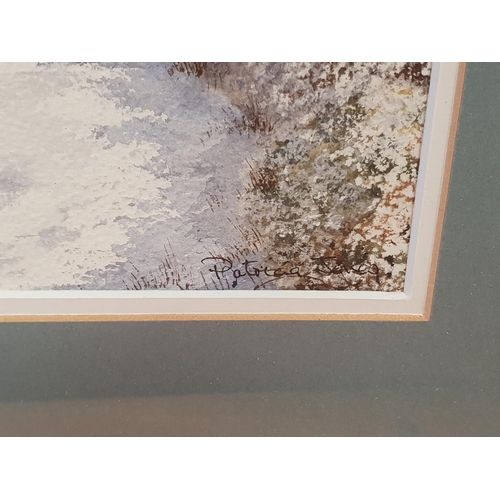 745 - Patricia Jones, 2005, watercolour, winter farmhouse scene, framed, 

20 x 50cm