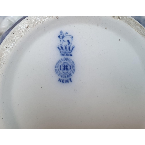 309 - Large collection of miscellaneous blue & white dinnerware including Royal Doulton, (Qty)