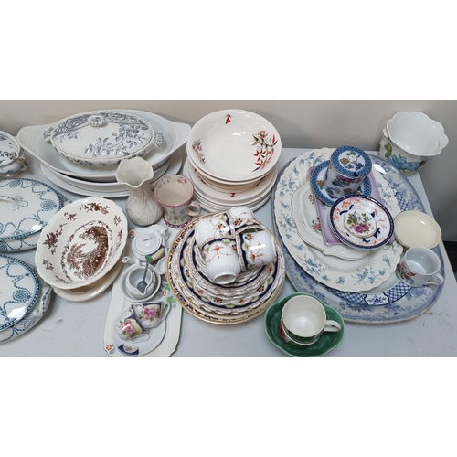 288 - Collection of miscellaneous dinnerware to include large meat plates and Mason's etc, (Qty)