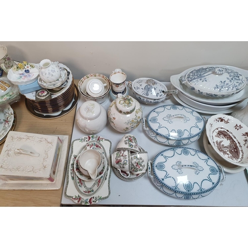 288 - Collection of miscellaneous dinnerware to include large meat plates and Mason's etc, (Qty)