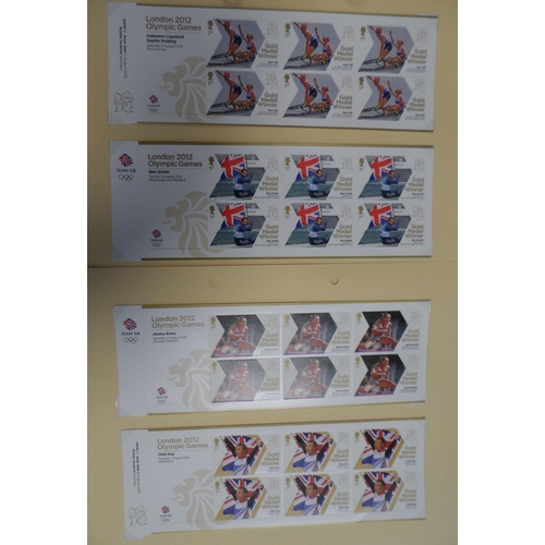 214 - Album of 24 sets of blocks of 6 MU 1st class stamps, all for 2012 GB Olympic Gold Medal winners incl... 