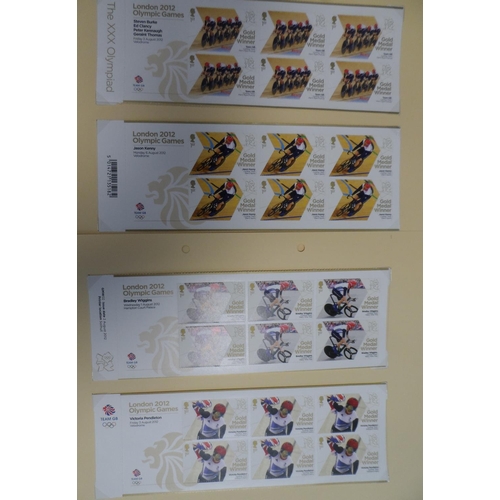 214 - Album of 24 sets of blocks of 6 MU 1st class stamps, all for 2012 GB Olympic Gold Medal winners incl... 