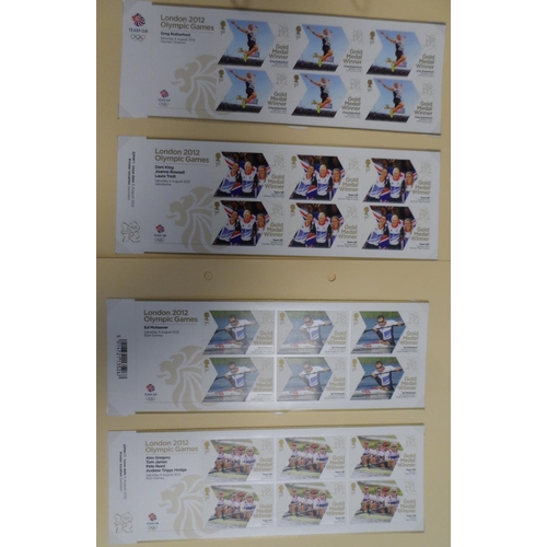 214 - Album of 24 sets of blocks of 6 MU 1st class stamps, all for 2012 GB Olympic Gold Medal winners incl... 