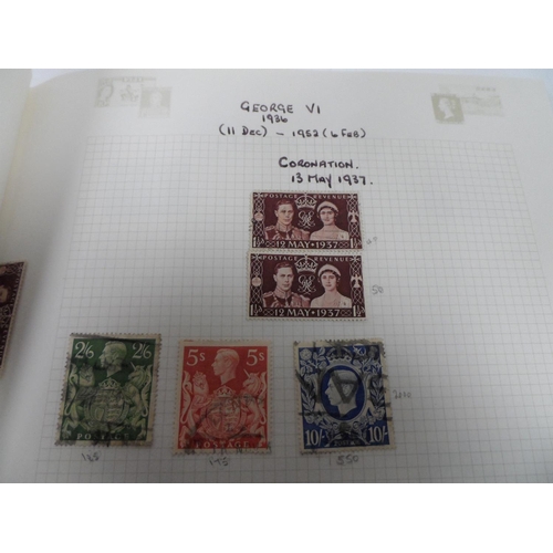 204 - Red Tower stamp album with GB used & unused QV to QEII (Qty)