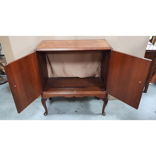 548 - Two door walnut effect cabinet