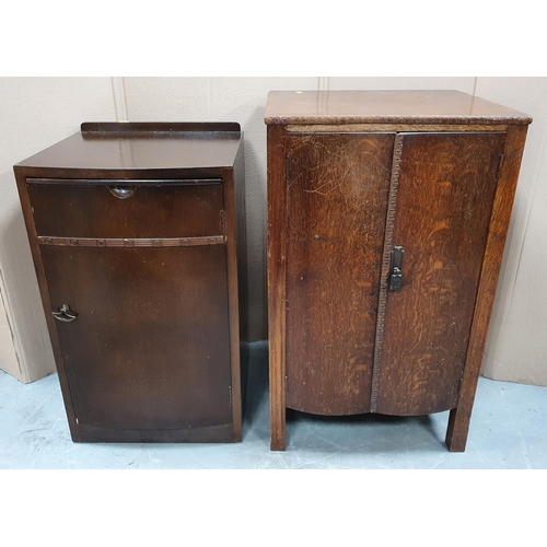 525 - Two non matching Edwardian bedside cabinets (2)